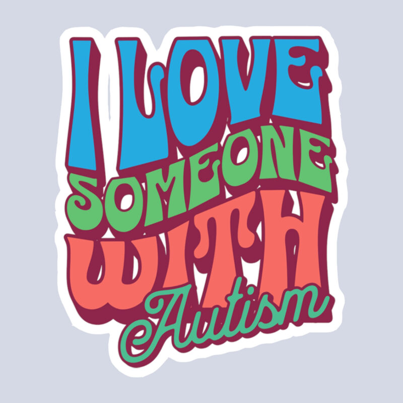 I Love Someone with Autism Sticker